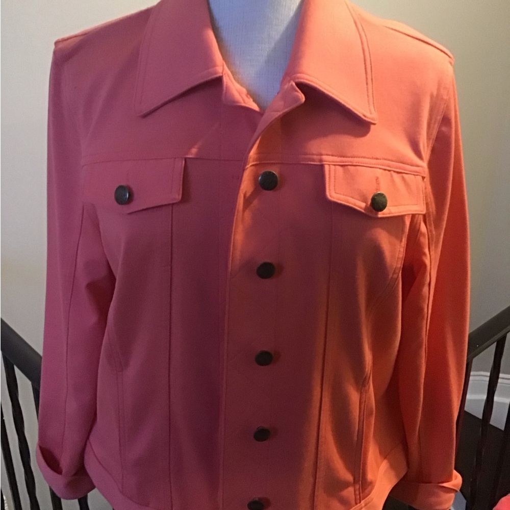 Coral orange jacket